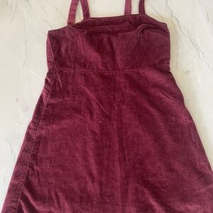 American Eagle Burgundy Corduroy Jumper Dress size medium